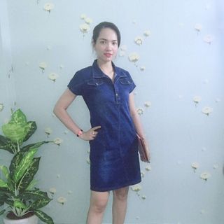 Đầm Jean Suông Cổ Sơ Mi Cao Cấp - TP1507B