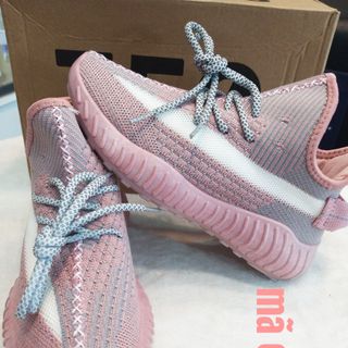 Giày sneaker thể thao nữ màu hồng phối điểm xám viền bên vệt trắng Mã 0097 giá sỉ