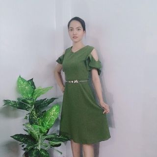 Đầm Xòe Cut Out Vai Cổ Tim - TP1777B