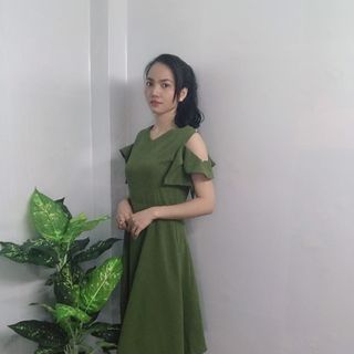 Đầm Xòe Cut Out Vai Cổ Tim - TP1777B