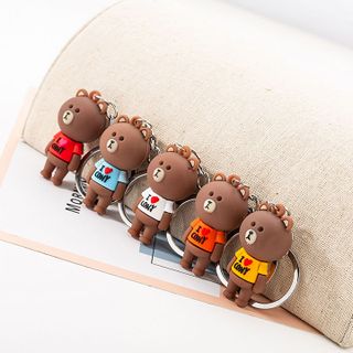 Móc khóa Gấu Nâu I LOVE siêu xinh 21PK