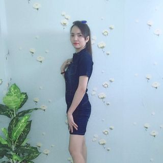 Đầm jean body phối túi cổ sơ mi thời trang - TP1463B