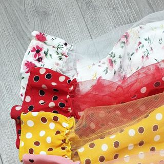 Đầm bé gái chất đũi