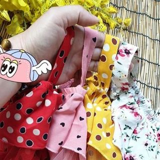 Đầm bé gái chất đũi
