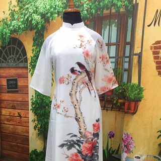 Set áo dài voan trắng truyền thống