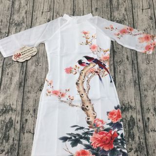 Set áo dài voan trắng truyền thống