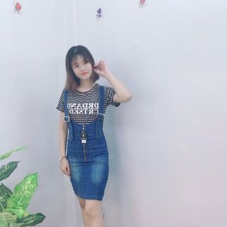 Đầm Yếm Jean Dây Gài Năng Động - TP1811B