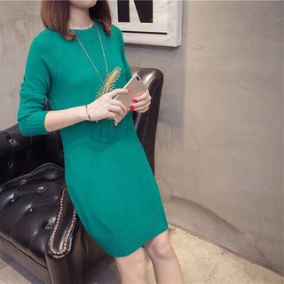 ĐẦM LEN THÊU LÁ CAO CẤP