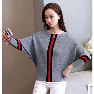 ÁO LEN TAY CÁNH DƠI VIỀN SỌC GIỮA