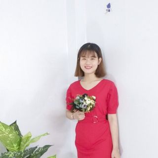 Đầm voan xòe cổ tim đen thời trang - TP1739B