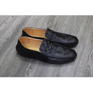 Giày lười da nam đế cao su khâu chắc chắn