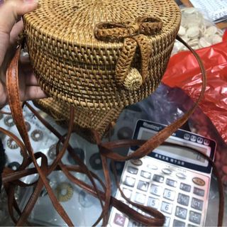 Bóp nữ túi xách handmade mây tre đan