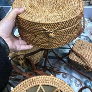 Bóp nữ túi xách handmade mây tre đan