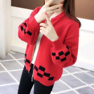 ÁO KHOÁC LEN VIỀN CARO