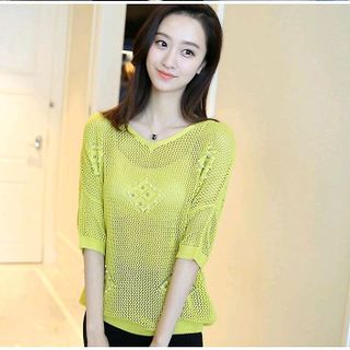 ÁO LEN DỆT LỖ ĐÍNH HẠT