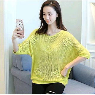 ÁO LEN DỆT LỖ ĐÍNH HẠT
