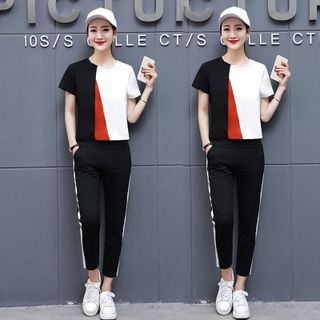 Set Bộ Dài Xanh Bích Phối Màu Sành Điệu - TP1671
