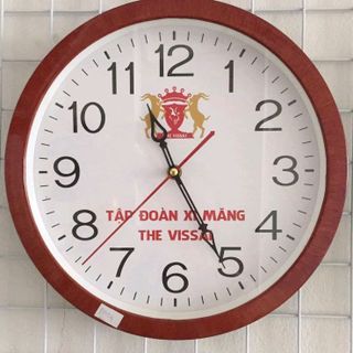 đồng hồ treo tường in logo