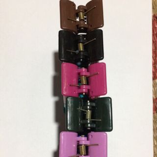 Vỉ 12 Kẹp Tóc Càng Cua 5 Răng màu bóng