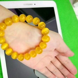 Vòng tay chuỗi đeo tay phong thủy 10li đá mắt mèo