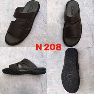 Dép nam cao cấp da bò thật toàn bộ lót êm mềmđế được may cốp xung quanh chắc chắn size 39-43 màu đen nâu bò