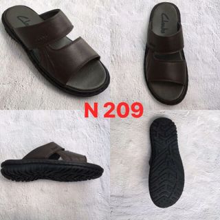 Dép nam cao cấp da bò thật toàn bộ lót êm mềmđế được may cốp xung quanh chắc chắn size 39-43 màu đen nâu bò