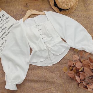 Áo croptop tay phồng