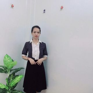 Áo Sơ Mi Chấm Bi Viền Cổ Cách Điệu - TP1816B
