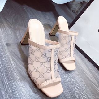 Dép cao gót lưới