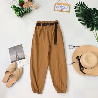 Quần jogger 2 túi kèm belt