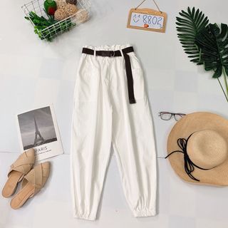 Quần jogger 2 túi kèm belt