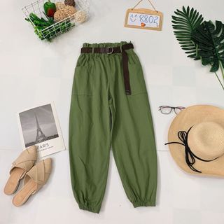 Quần jogger 2 túi kèm belt