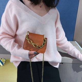 Mới Túi Nữ  MINI Dây Xích Họa Tiết Vân  Cá Sấu SIêu Hot D665