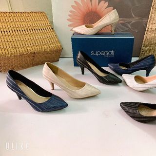 Giày bít cao gót 5p si vân sọc mới lạ