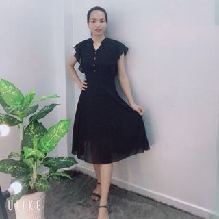 Đầm Cổ Trụ V Cánh Tiên Xòe - TP1818B