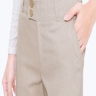 Quần linen ống suông