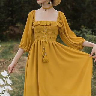 Đầm maxi cổ u