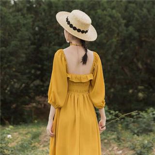 Đầm maxi cổ u