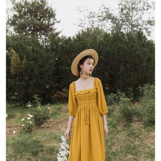 Đầm maxi cổ u
