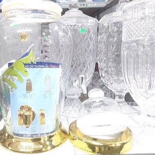 Bình Sâm Thủy Tinh Phú Hòa 10L Có Vòi
