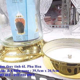 Bình Sâm Thủy Tinh Phú Hòa 6L Không Vòi