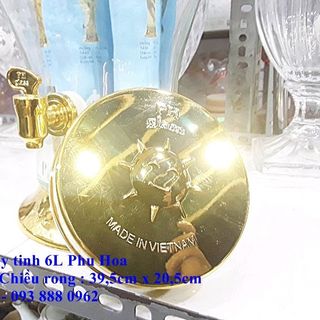 Bình Sâm Thủy Tinh Phú Hòa 6L Không Vòi