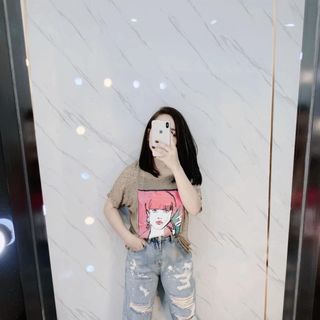 Áo len giấy cô gái kèm lót đen