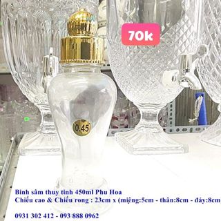 Bình Sâm Thủy Tinh Phú Hòa 450ML