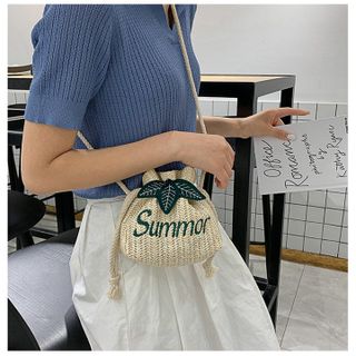 Túi cói đeo chéo siêu xinh