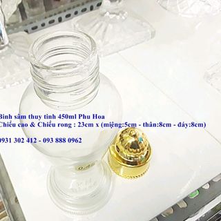 Bình Sâm Thủy Tinh Phú Hòa 450ML