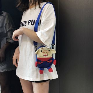 Túi xách nữ 2019 Chất Vải Em Lợn Dễ Thương D122