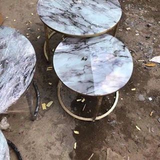Bàn sofa giá rẻ ghép đôi cực đẹp đá hoa cương hiện đại