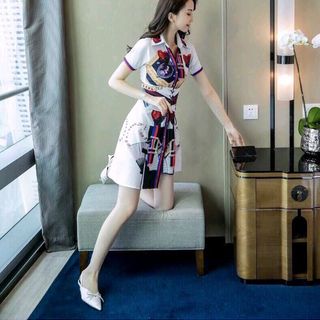 ĐẦM LỤA SƠ MI HỌA TIẾT