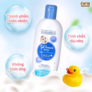 Sữa tắm gội em bé Evoluderm 250ml